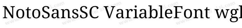 NotoSansSC VariableFont wghtttf字体转换